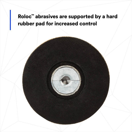 3M Roloc Disc Pad Assembly Quick Change Backup Pad Black Rubber 3 in (05540) (7000045705)  - (10Pack) - 4