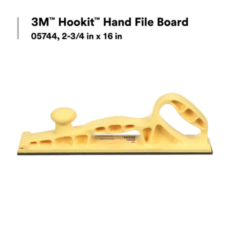 3M 05744 Hookit Hand File Board, Hook and Loop, Foam, Yellow, 2-3/4 in x 16 in (7000045717) - 6