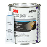 3M 05800 Lightweight Body Filler Blue 0.8 qt 25.6 fl oz Can Repairs Dents with Cream Hardener (7000045749)  - (6Pack)