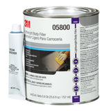 3M 05800 Lightweight Body Filler Blue 0.8 qt 25.6 fl oz Can Repairs Dents with Cream Hardener (7000045749)  - (6Pack) - 2