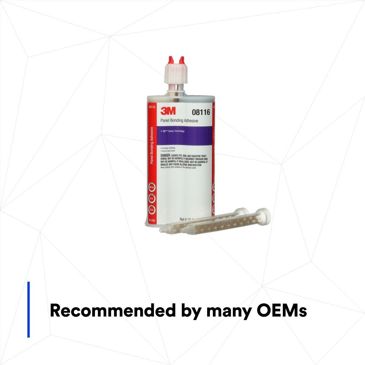 3M Panel Bonding Adhesive, Two-Part Epoxy, Black, 200 mL/6.75 fl oz Cartridge (08116) (7000045775)  - (6Pack) - 4