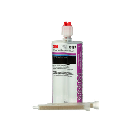 3M 05887 EZ Sand Multi Purpose Repair Material, Ready-To-Use Two-Part Epoxy Finishing Adhesive, White Gray, 200 mL 6.75 fl oz Cartridge (7000045776) - 2