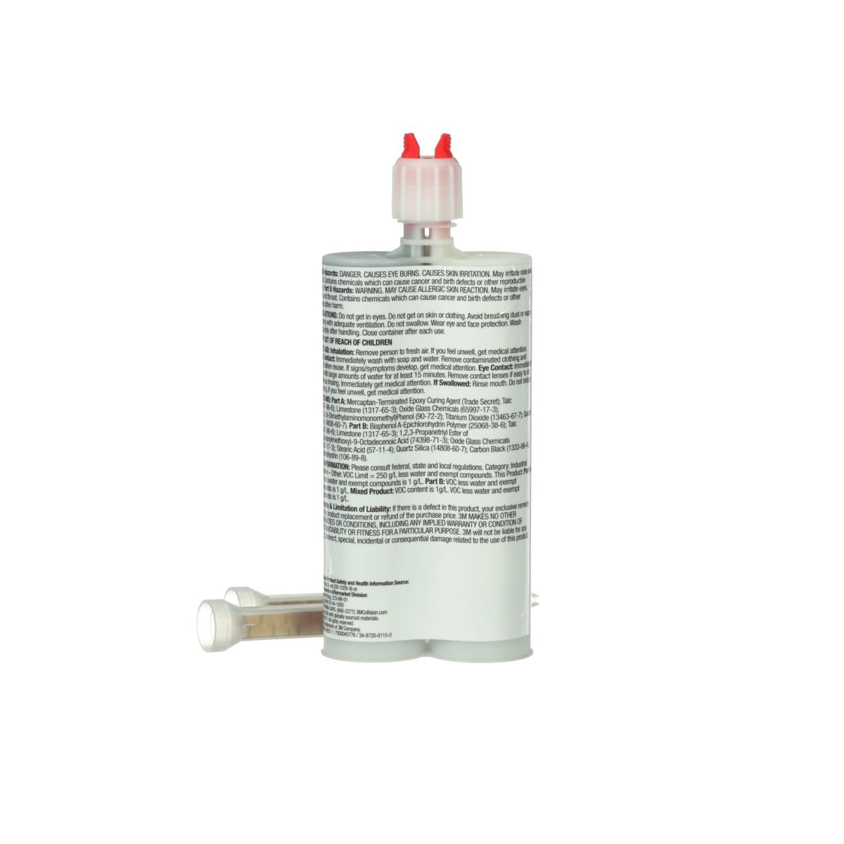 3M 05887 EZ Sand Multi Purpose Repair Material, Ready-To-Use Two-Part Epoxy Finishing Adhesive, White Gray, 200 mL 6.75 fl oz Cartridge (7000045776) - 4