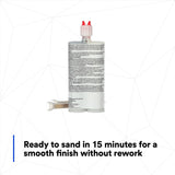 3M 05887 EZ Sand Multi Purpose Repair Material, Ready-To-Use Two-Part Epoxy Finishing Adhesive, White Gray, 200 mL 6.75 fl oz Cartridge (7000045776) - 7