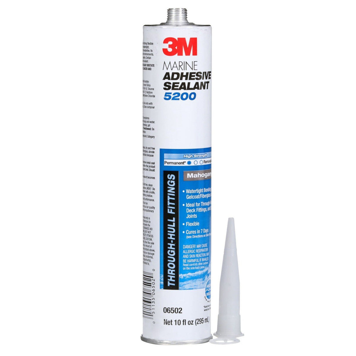 3M 5200 6502 Marine Adhesive Sealant Mahogany 10 fl oz Cartridge Above/Below Waterline Flexible Permanent Bonding (7000045778)  - (12Pack) - 2