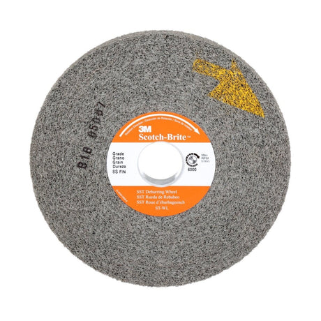 3M ST-WL Scotch-Brite SST Deburring Wheel, Aluminum Oxide Fine, Tan, 8 in x 1 in x 3 in (7000045853) (42 Pack)