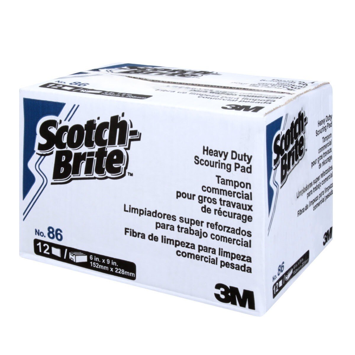3M 86 Scotch-Brite Heavy Duty Scour Pad, 6 in x 9 in (7000045876) (36 Pack) - 6