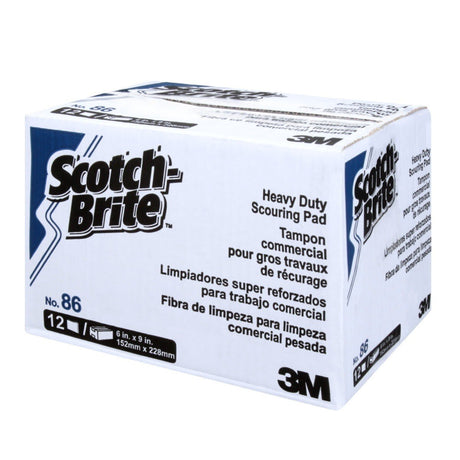 3M 86 Scotch-Brite Heavy Duty Scour Pad, 6 in x 9 in (7000045876) (36 Pack) - 6
