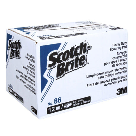 3M 86 Scotch-Brite Heavy Duty Scour Pad, 6 in x 9 in (7000045876) (36 Pack) - 7