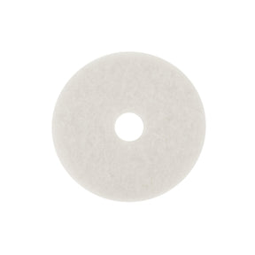 3M White Super Polish Floor Pad, Center Hole, Fine, 21 in (7000045913) (5 Pack)