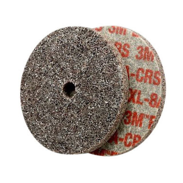 3M XL-UW Scotch-Brite EXL Unitized Wheel, 8A Coarse, Aluminum Oxide, Tan, 1-1/2 in x 1/8 in x 3/16 in (7000045948) (80 Pack)