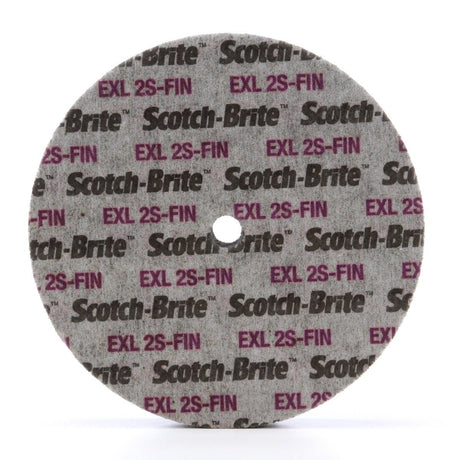 3M XL-UW Scotch-Brite EXL Unitized Wheel, 2S Fine, SiC, Gray, 6 in x 1 in x 1/2 in (7000046026) (2 Pack)