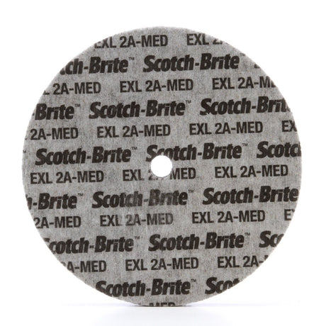 3M XL-UW Scotch-Brite EXL Unitized Wheel, Aluminum Oxide 2A Medium, Gray, 6 in x 1/2 in x 1/2 in (7000046028) (4 Pack) - 2