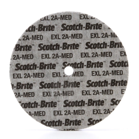 3M XL-UW Scotch-Brite EXL Unitized Wheel, Aluminum Oxide 2A Medium, Gray, 6 in x 1/2 in x 1/2 in (7000046028) (4 Pack) - 2