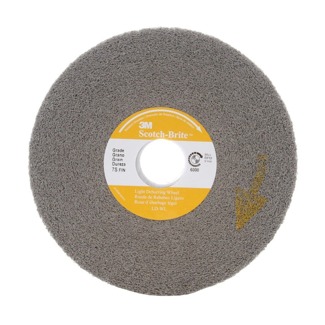3M LD-WL Scotch-Brite Light Deburring Wheel, 6S Fine, 6 in x 1 in x 1 in (7000046045) (3 Pack)