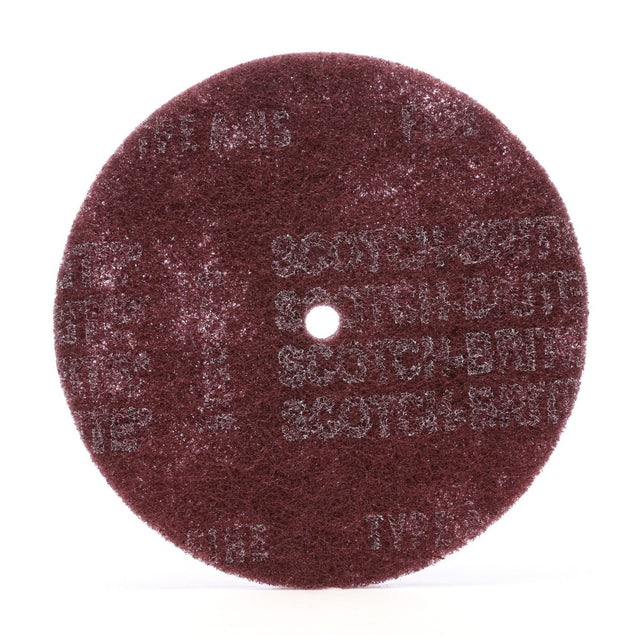 3M HS-DC Scotch-Brite High Strength Disc, A/O Very Fine, Maroon, 8 in x 3/4 in (7000046101) (50 Pack)