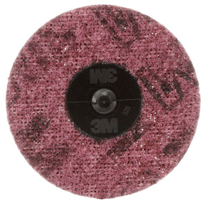 3M SC-DR 07486 Scotch-Brite Roloc Surface Conditioning Disc, TR, A/O Medium, Maroon, 3 in (7000046113) (16 Pack)