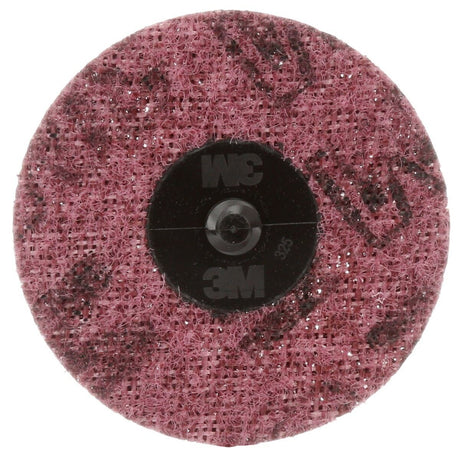 3M SC-DR 07486 Scotch-Brite Roloc Surface Conditioning Disc, TR, A/O Medium, Maroon, 3 in (7000046113) (16 Pack)