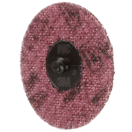 3M SC-DR 07486 Scotch-Brite Roloc Surface Conditioning Disc, TR, A/O Medium, Maroon, 3 in (7000046113) (16 Pack) - 2
