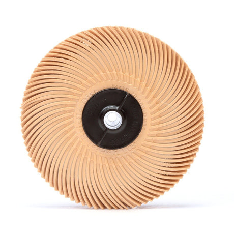 3M RB-ZB Scotch-Brite Radial Bristle Disc Thin Bristle 6 Micron Peach 3 in x 3/8 in Center Hole (7000046161) (80 Pack)