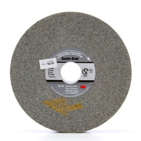 3M XP-WL Scotch-Brite EXL-XP Deburring Wheel, 11S Fine, Silicon Carbide, Gray, 6 in x 1 in x 1 in, 6000 rpm (7000046242) (3 Pack)