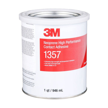 3M 1357 Neoprene High Performance Contact Adhesive, Gray-Green, 1 Quart Can (7000046324) (16284 Pack) - 2
