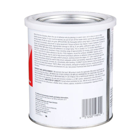 3M 1357 Neoprene High Performance Contact Adhesive, Gray-Green, 1 Quart Can (7000046324) (16284 Pack) - 4