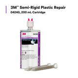 3M 4240 Semi-Rigid Plastic Repair, Two-Part Urethane Plastic Repair Adhesive, Dual Syringe, 200 mL Cartridge (7000046371)  - (6Pack) - 7