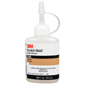 3M CA8 Scotch-Weld Instant Adhesive, Clear, 1 fl oz (7000046526)  - (12Pack)