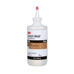 3M CA8 Scotch-Weld Instant Adhesive, Clear, 1 Pound (7000046527)