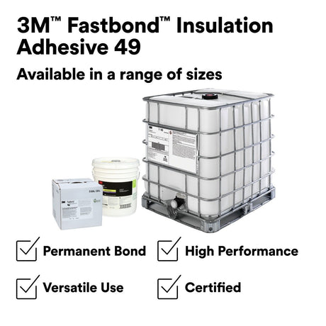 3M 49 Fastbond Insulation Adhesive, Clear, 5 Gallon (7000046566) - 5