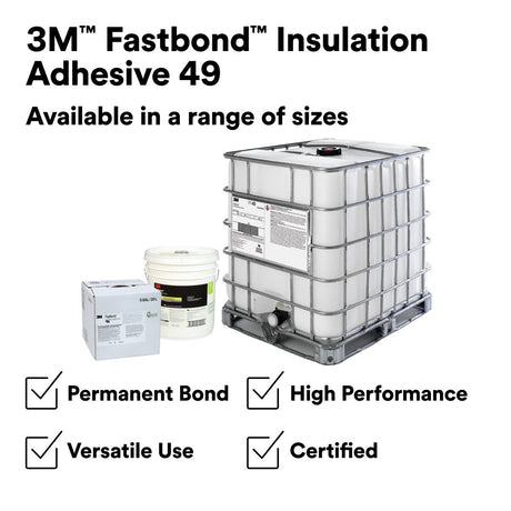 3M 49 Fastbond Insulation Adhesive, Clear, 5 Gallon (7000046566) - 5