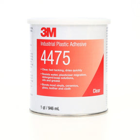 3M Industrial Plastic Adhesive 4475, Clear, 1 Quart Can (4475) (7000046573)  - (12Pack)