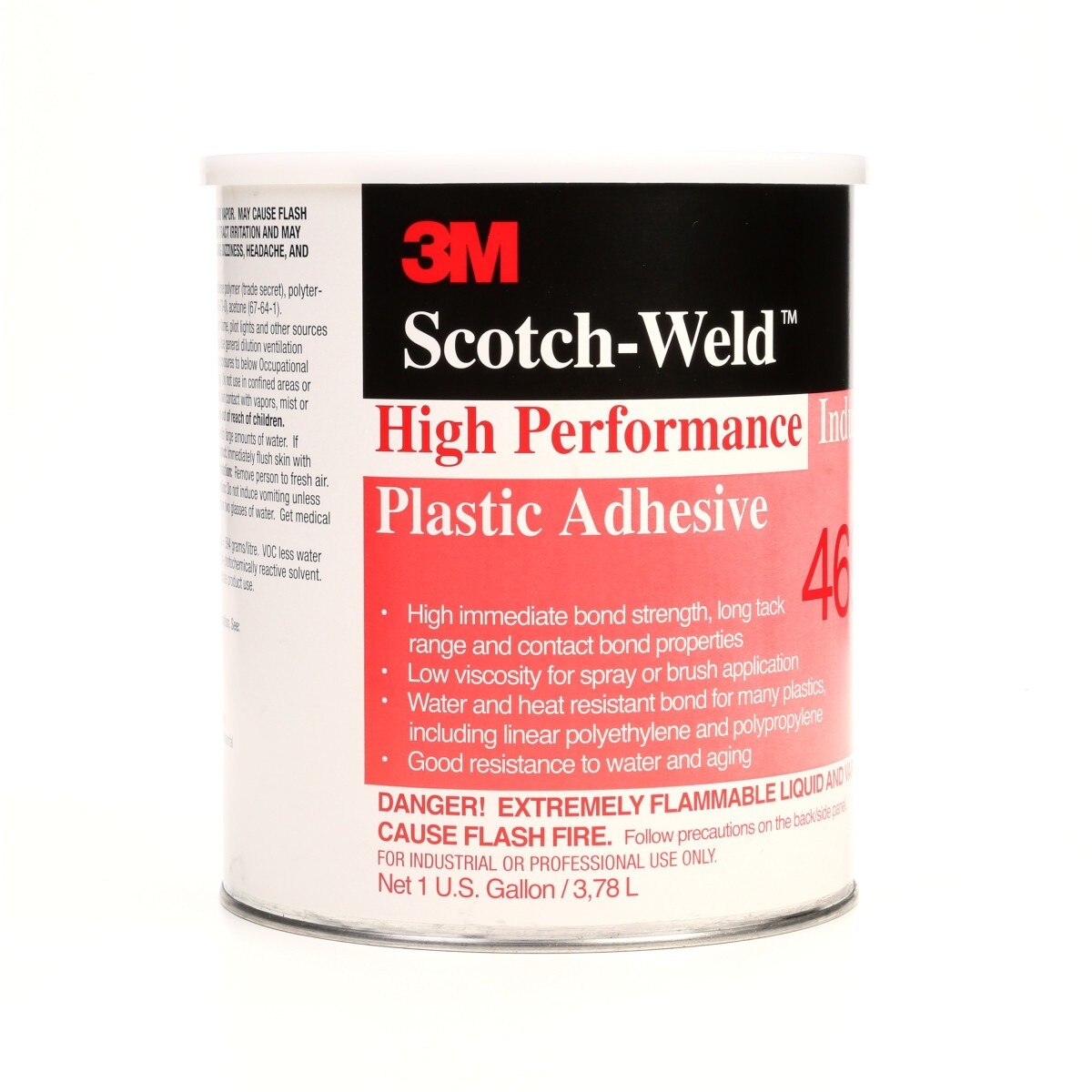 3M High Performance Industrial Plastic Adhesive, Light Amber, 1 Gallon (4693) (7000046575)  - (4Pack)