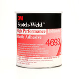 3M High Performance Industrial Plastic Adhesive, Light Amber, 1 Gallon (4693) (7000046575)  - (4Pack) - 2