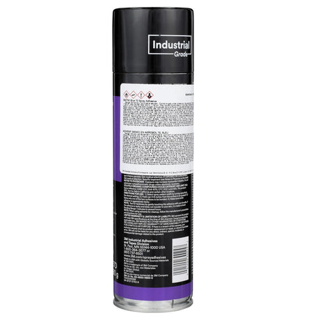 3M 72 Pressure Sensitive Spray Adhesive, Blue, 24 fl oz Can Net Wt 17.3 oz, Aerosol (7000046588)  - (12Pack) - 4
