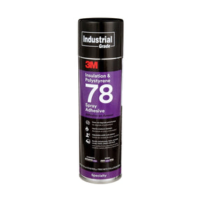 3M 78 41593 Polystyrene Foam Insulation Spray Adhesive, Clear, 24 fl oz Can, Net Wt 17.9 oz (7000046590)