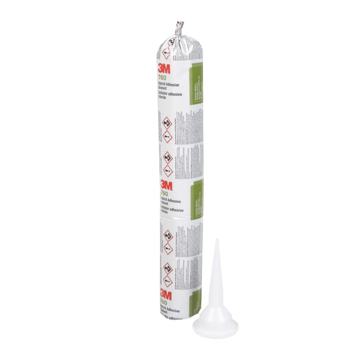 3M Adhesive Sealant 760 UV, White, 600 mL Sausage Pack (760 UV) (7000046609)  - (12Pack)