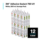 3M Adhesive Sealant 760 UV, White, 600 mL Sausage Pack (760 UV) (7000046609)  - (12Pack) - 5