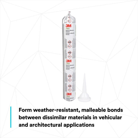 3M Adhesive Sealant 760 UV, White, 600 mL Sausage Pack (760 UV) (7000046609)  - (12Pack) - 6