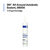 3M 08500 All-Around Autobody Sealant, Medium-Bodied, Water-Based, Quick-Drying, White, 1/10 gal 10 fl oz Cartridge (7000046622)  - (12Pack) - 2