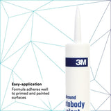 3M 08500 All-Around Autobody Sealant, Medium-Bodied, Water-Based, Quick-Drying, White, 1/10 gal 10 fl oz Cartridge (7000046622)  - (12Pack) - 5