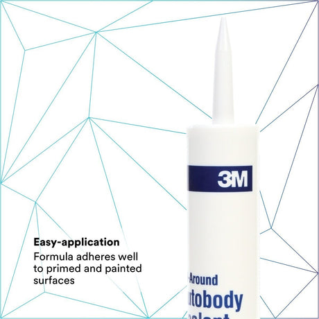 3M 08500 All-Around Autobody Sealant, Medium-Bodied, Water-Based, Quick-Drying, White, 1/10 gal 10 fl oz Cartridge (7000046622)  - (12Pack) - 5