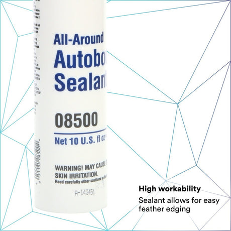 3M 08500 All-Around Autobody Sealant, Medium-Bodied, Water-Based, Quick-Drying, White, 1/10 gal 10 fl oz Cartridge (7000046622)  - (12Pack) - 7