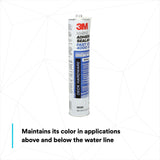 3M 4000 UV Marine Adhesive Sealant Fast Cure, White, Medium Strength, UV Resistant, 295 mL Cartridge, 10 fl oz (6580) (7000046623)  - (12Pack) - 5