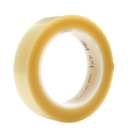 3M 471 3100 Vinyl Tape, Transparent, 1 in x 36 yd, 5.2 mil (7000047448) (36 Pack)
