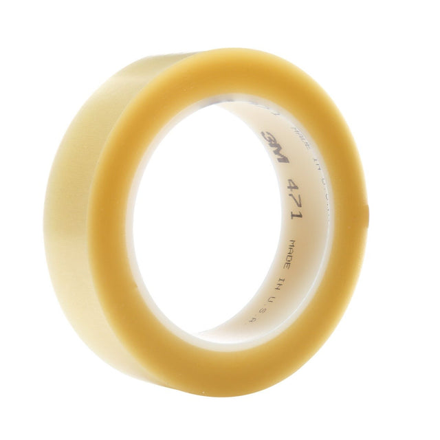 3M 471 3100 Vinyl Tape, Transparent, 1 in x 36 yd, 5.2 mil (7000047448) (36 Pack)