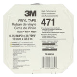 3M 471 Vinyl Tape, Black, 3/4 in x 36 yd, 5.2 mil (7000047457) (48 Pack) - 9