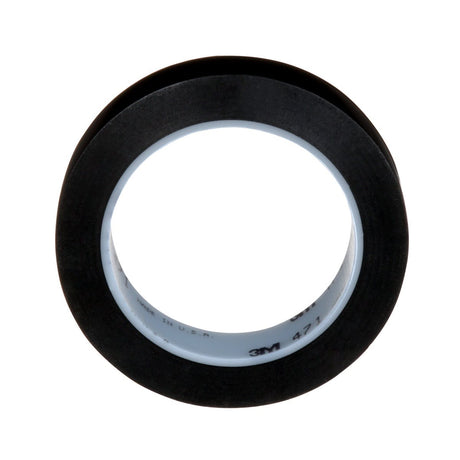 3M 471 Vinyl Tape, Rubber Adhesive, Black, 1 in x 36 yd, 5.2 mil (7000047458) (36 Pack) - 2