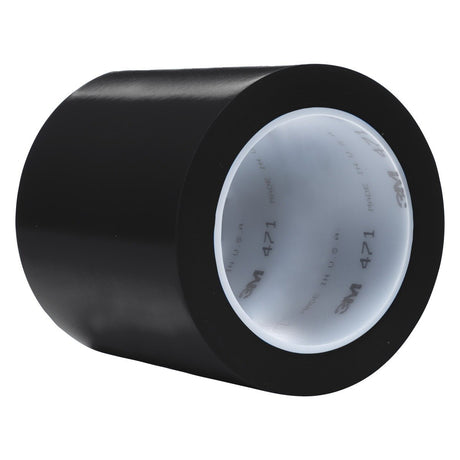 3M 471 Vinyl Tape, Black, 4 in x 36 yd, 5.2 mil (7000047460) (8 Pack)